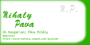 mihaly pava business card